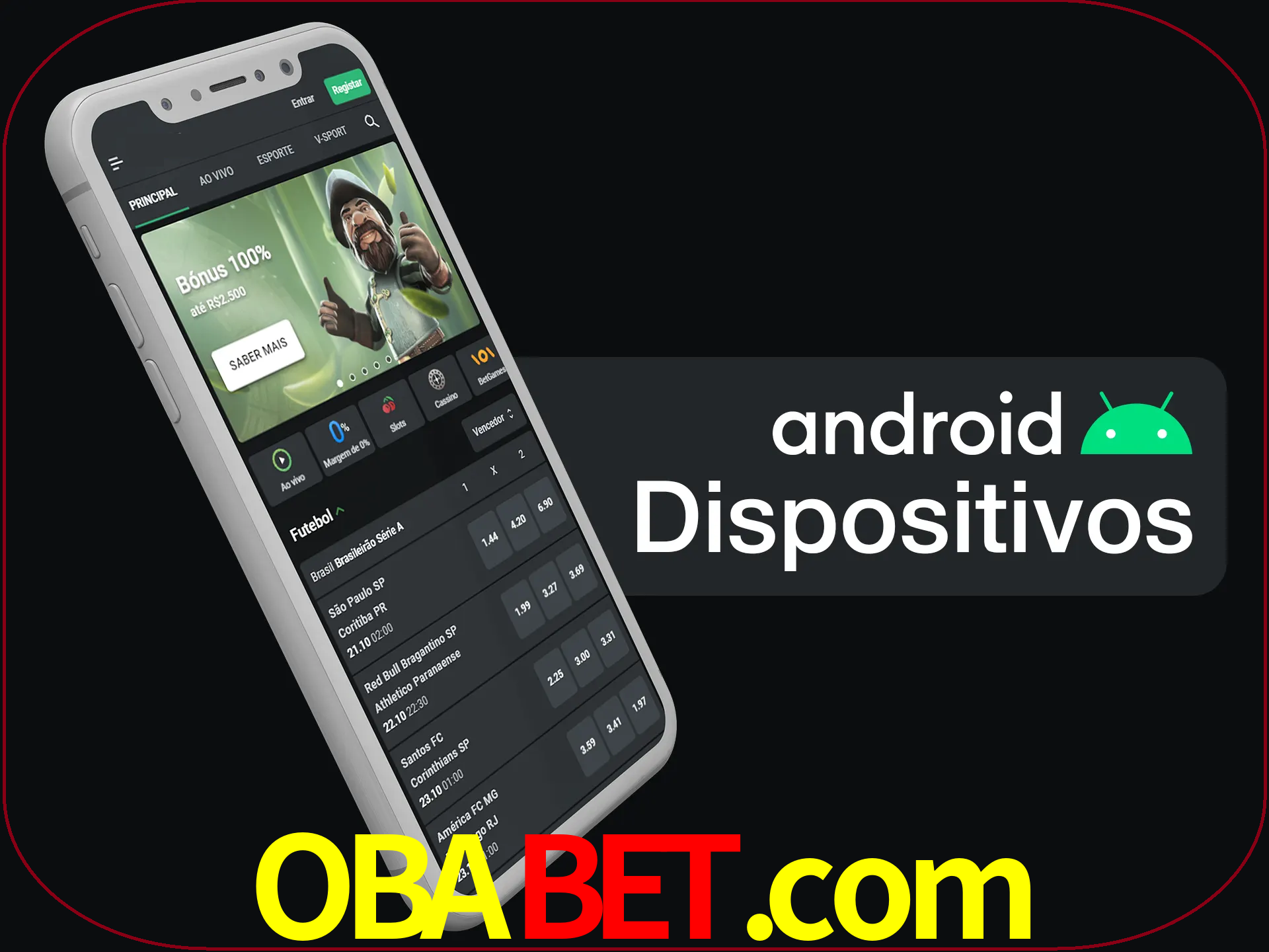 O aplicativo suporta a maioria de todos os dispositivos Android.