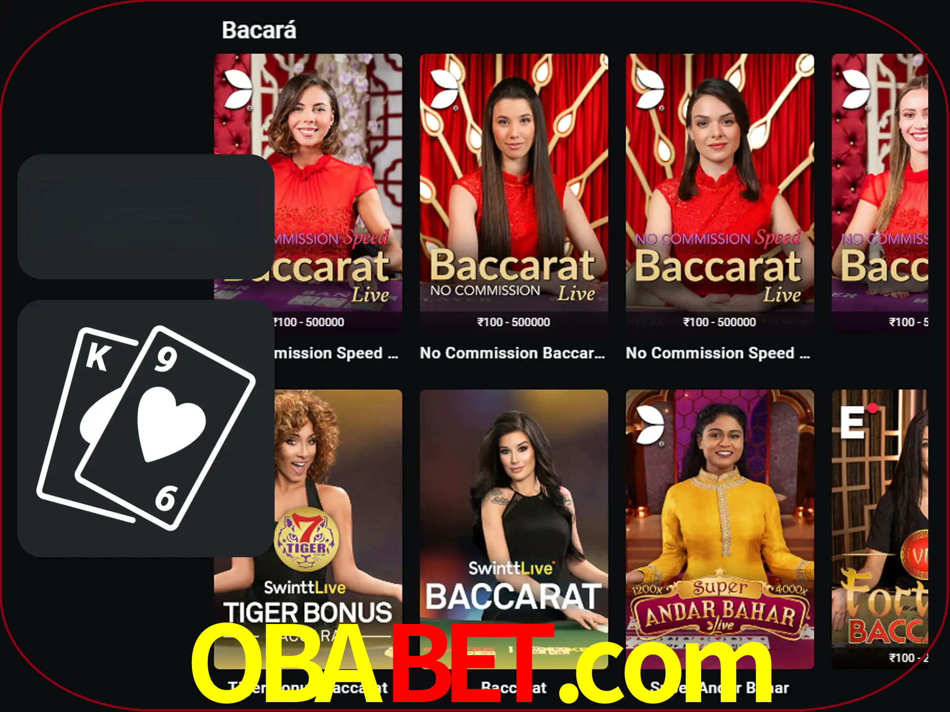 Ganhe muito dinheiro jogando jogos de bacará.
