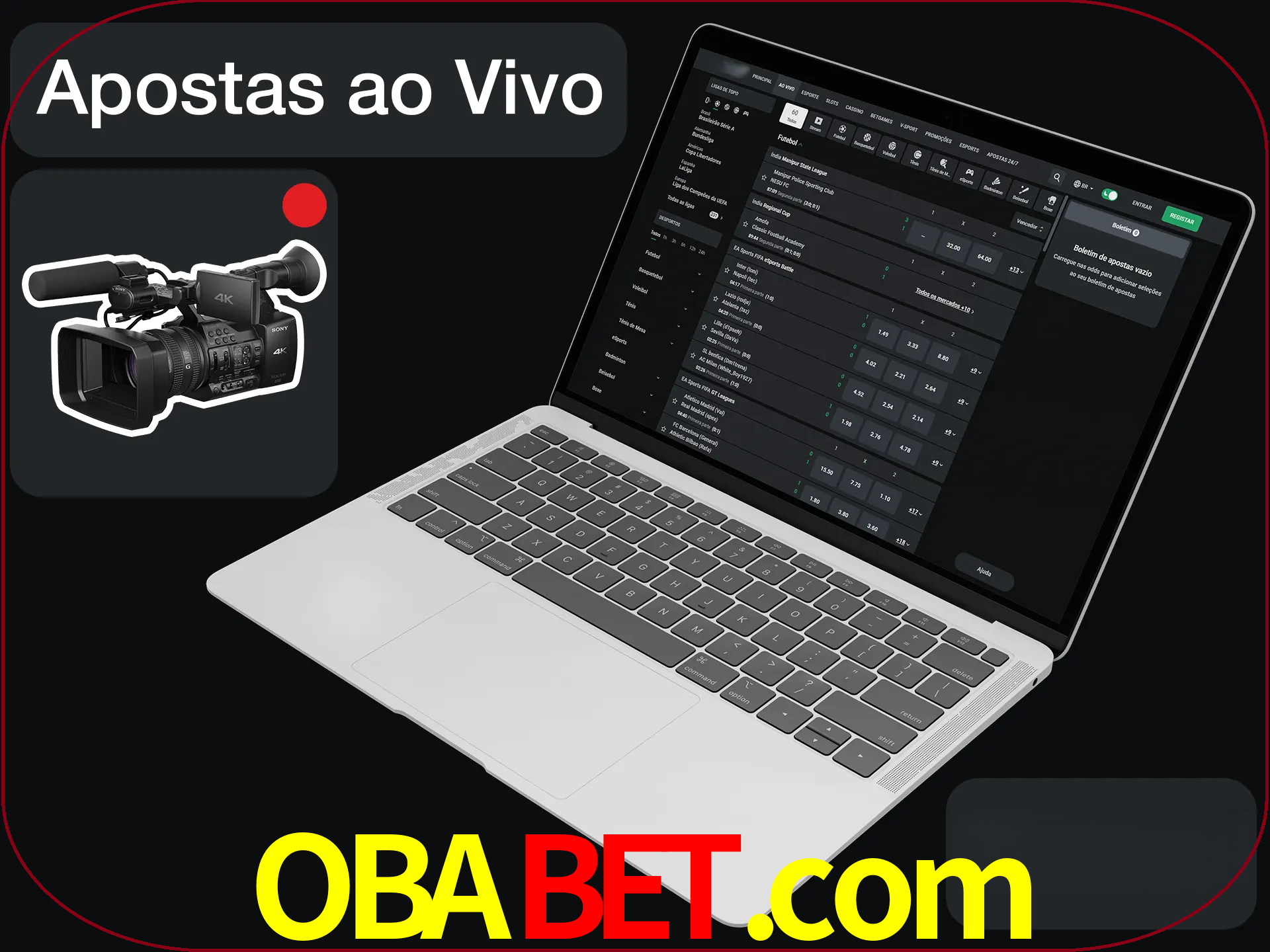 Aposte em formato ao vivo em nosso site.