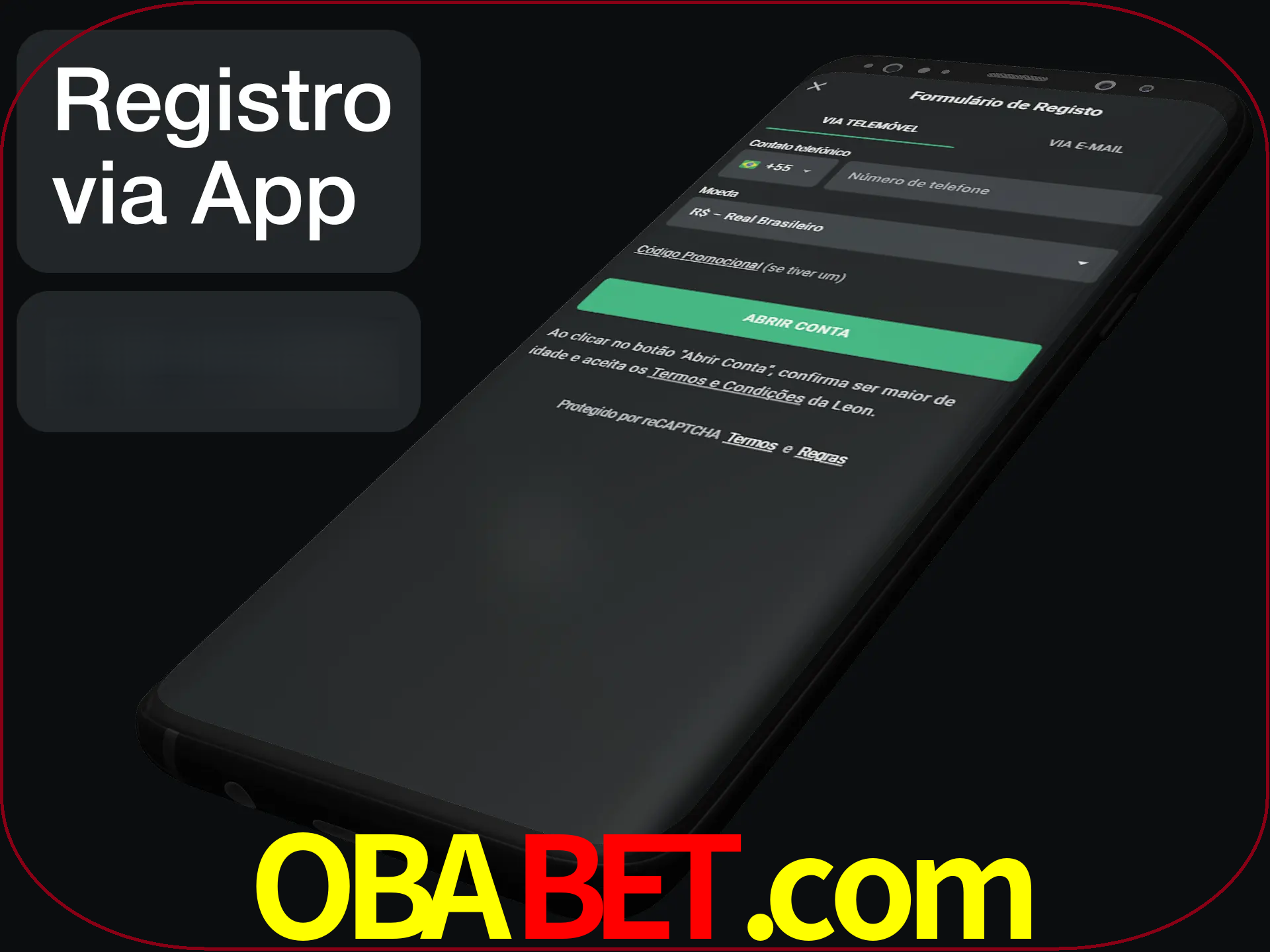 Registre-se quiclly em LeonBet usando o aplicativo.